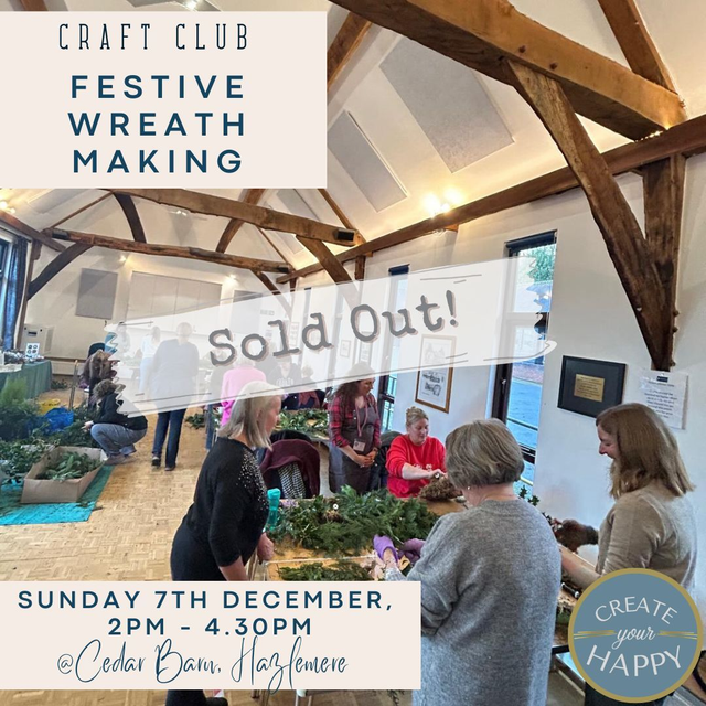 *Sold Out* Festive Wreath Making @ Cedar Barn