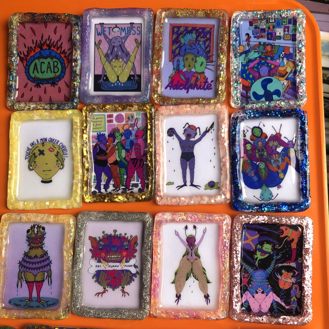 Handmade resin frames custom 