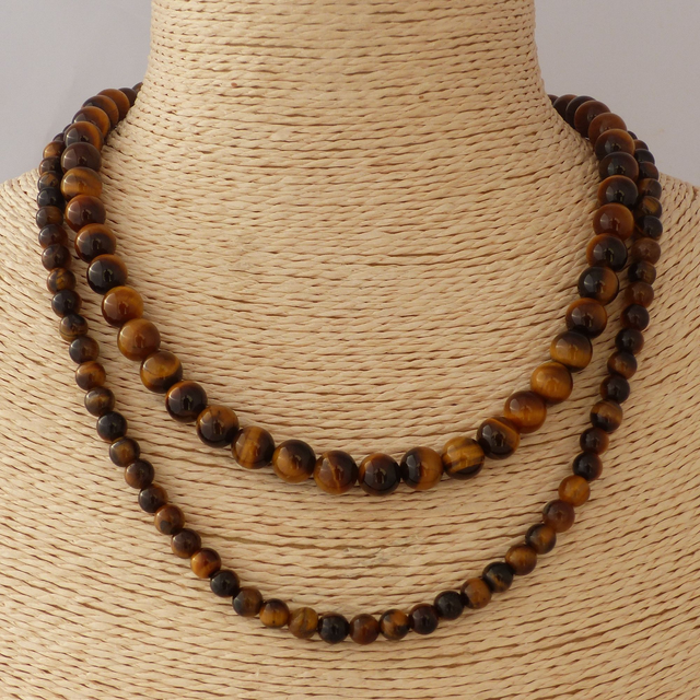 Oeil de tigre - Collier Classique en Pierres Naturelles