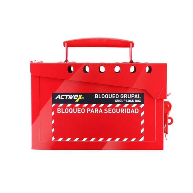 Caja De Bloqueo Activex Para 16 Candados Roja