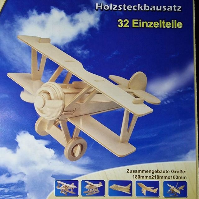 Holzflugzeug Stecksatz