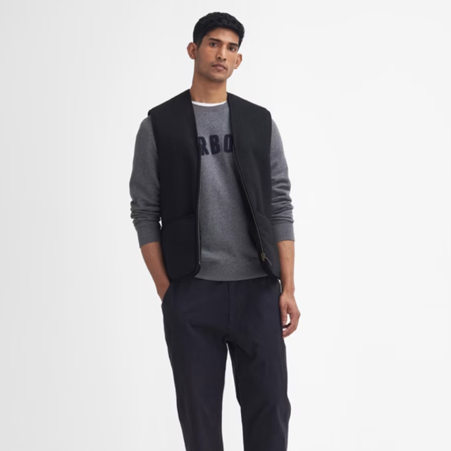 Barbour warm Pile Waistcoat Zip Black