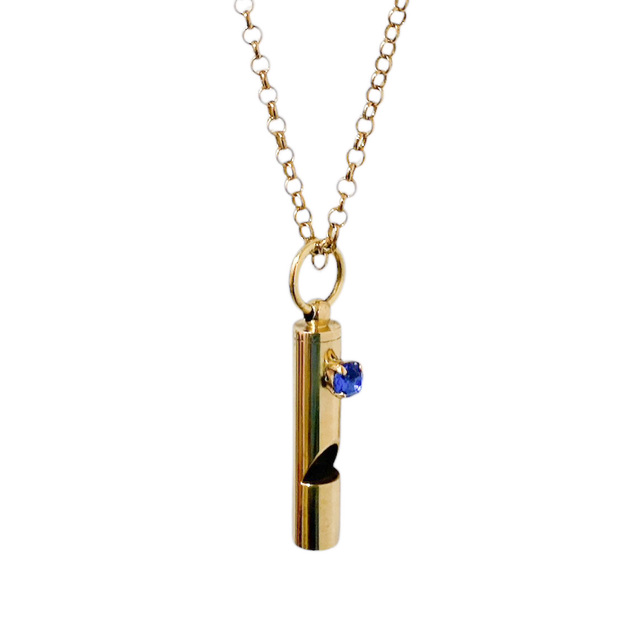 Fischietto con pietra blu 