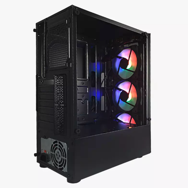 Gabinete COM FAN RGB LED 17-59 Pc Gamer Vidro Frontal E Lateral Temperado