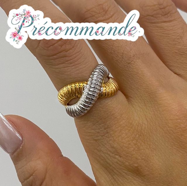 Bague KAÏLA | Ajustable en acier inoxydable 
