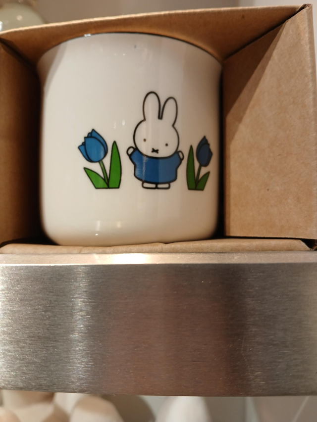 Mok Nijntje tulpen ?8xh7,5cm blauw keram