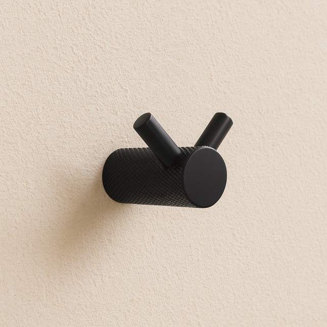 Wandhaken Duo  schwarz matt