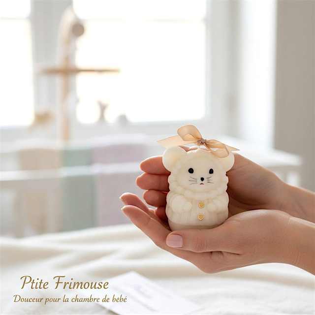 Bougie lapin ou souris parfumée artisanale