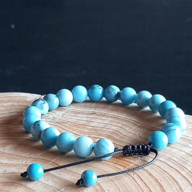 Bracelet ajustable en Larimar