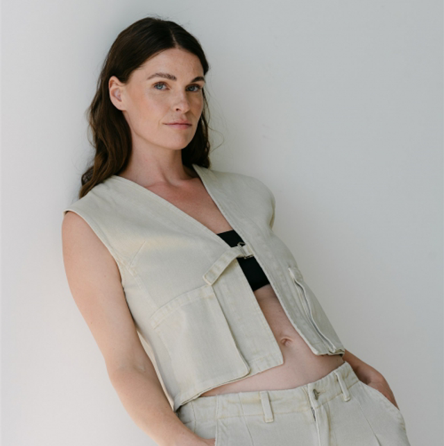 RoselineS6 Waistcoat Beige Jeans 