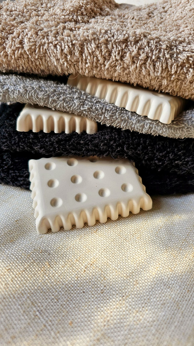 Galet de linge - Petit-beurre &quot;lot de 3&quot;