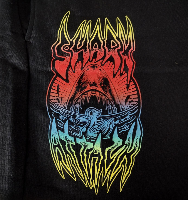 Bermuda Men en Coton bio "Sharkattack Red Sunset !"