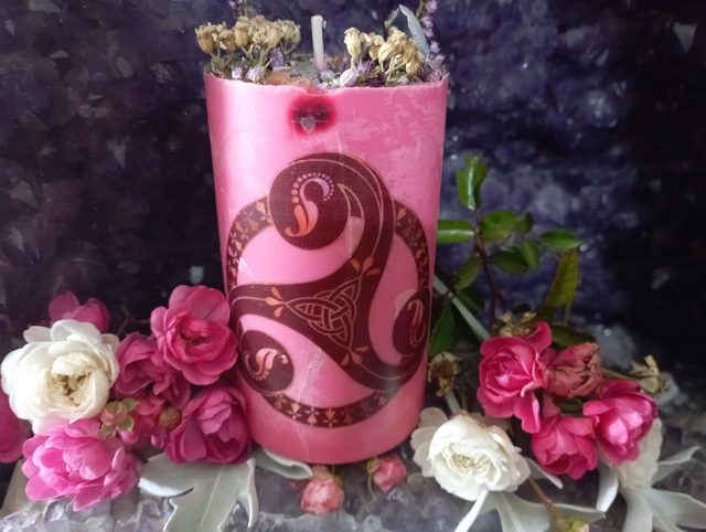 Bougie pilier Triskel