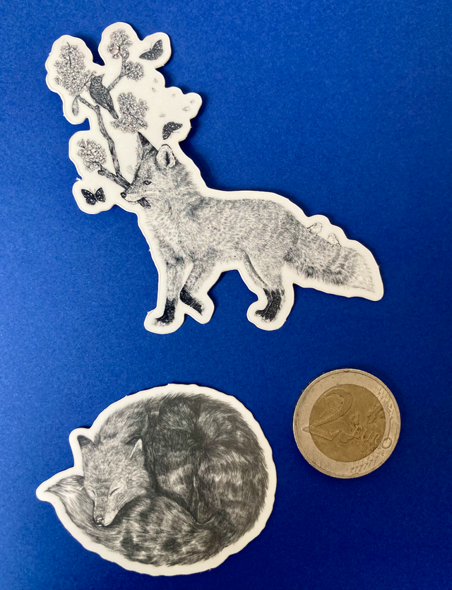 Sticker le renard qui dort