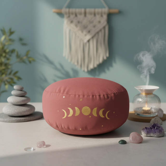 Cuscino Meditazione Fasi Lunari Zafu Organico