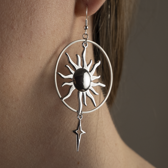 Sol - Boucles d'oreilles argentées