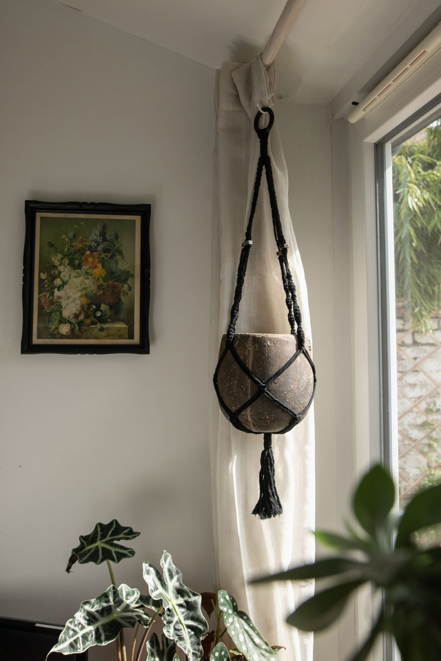 Plant Hugger🦇 Suspension Macramé Noir