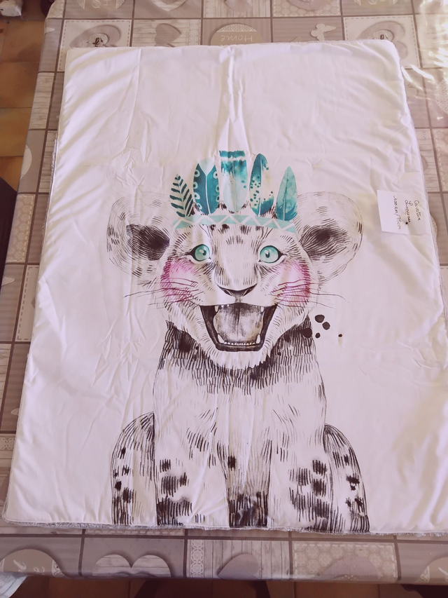 couverture personnalisée avec prénom taille 75 cm de Largeur / 1 m de Hauteur