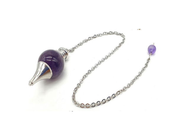 Pendule Améthyste ( Lithothérapie - Radiesthésie)