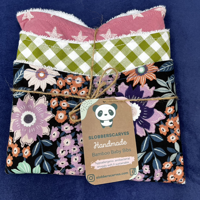 Three Pack Classic Style Bamboo Bibs 