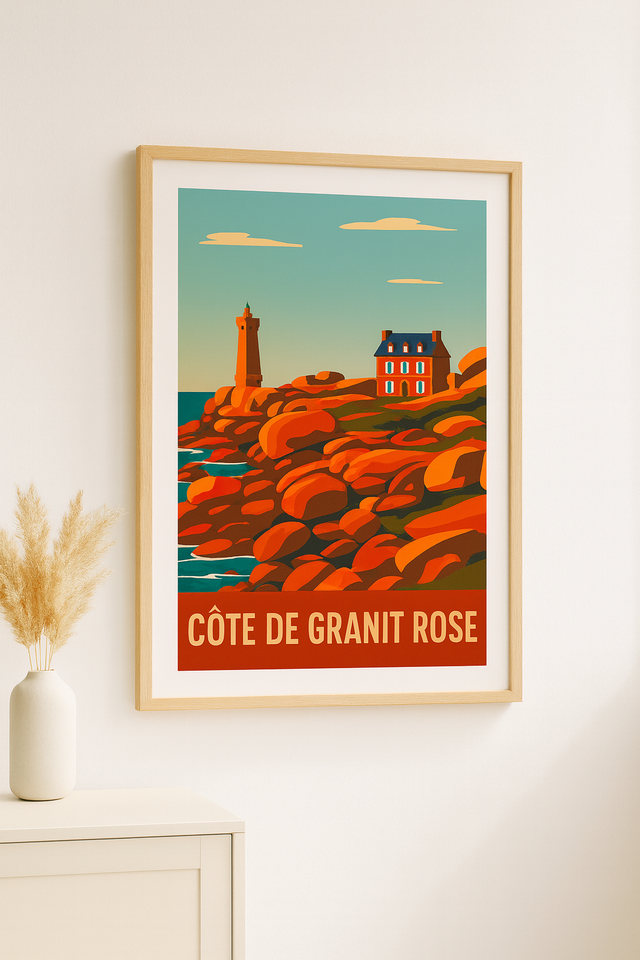 Affiche photo – Côte de granit rose