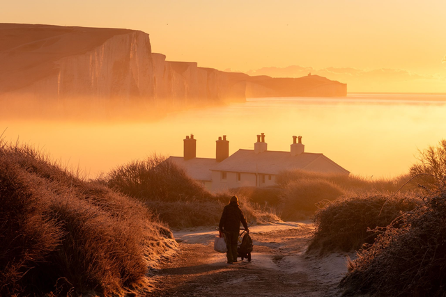 Seven Sisters Cottages at Sunrise - East Sussex | Prints &amp; Mounts | Landscape Photography