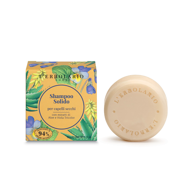 Shampoo solido per capelli secchi