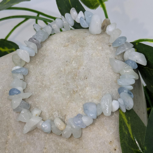 Bracelet "Aigue-marine" baroque BR-217