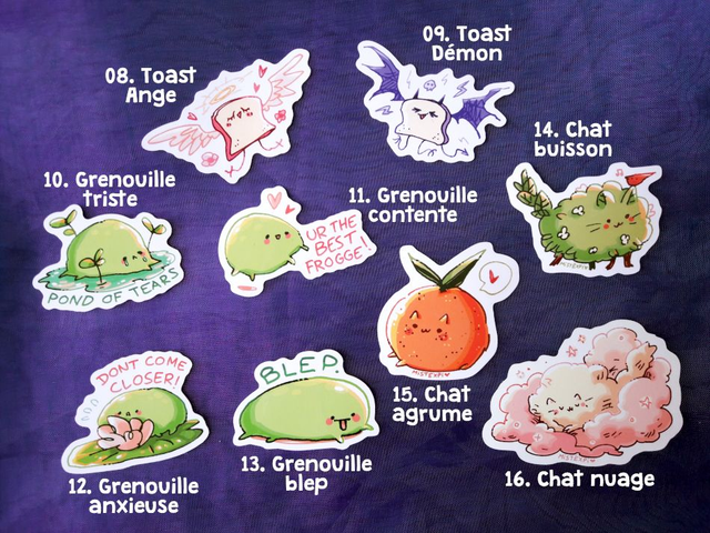 Stickers de bestioles 1