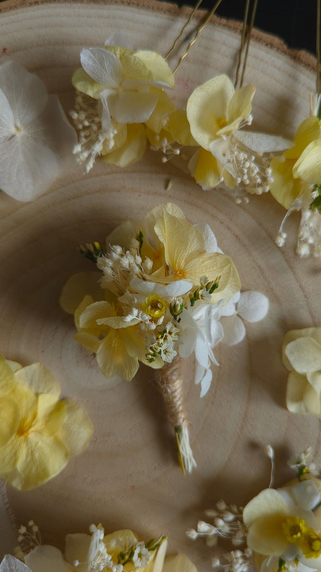 Boutonnière épingle – Lemon Fizz