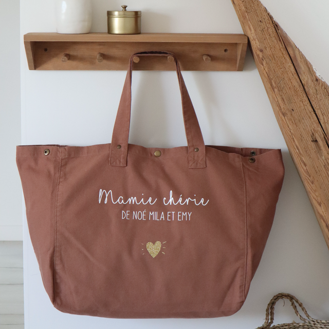 « mamie chérie » mon grand sac personnalisé