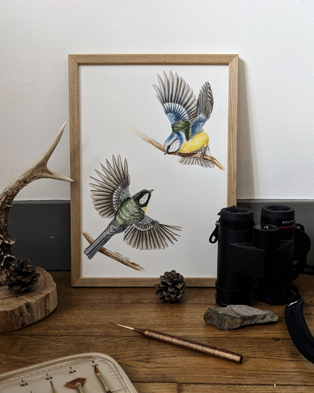 "Mères discrètes - Myo &amp; Bao" - Aquarelle originale