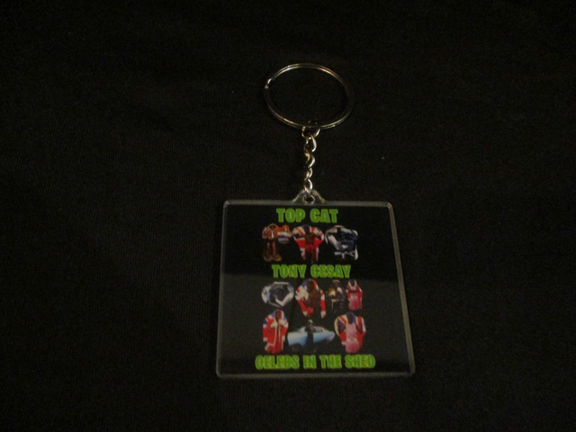 Tony Cesay (Green &amp; Yellow Logo) Ten Pictures On 5cm Square Keyring (ABA Champion Boxer) PRE-ORDER BUY NOW
