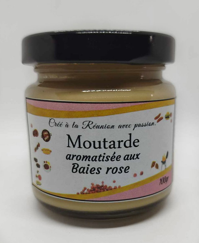 Moutarde aromatisé aux Baie rose