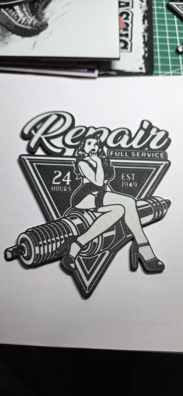 Plaque 2d repair vintage 1