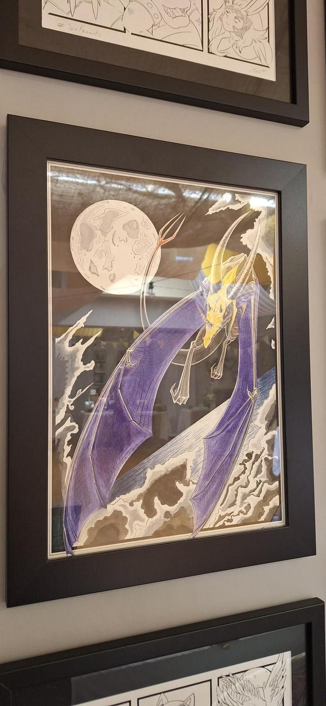 Night Flight - Full Colour Dragon Ink Illustration 