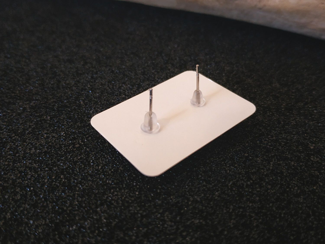 Boucles d'oreilles clous nounours bleu ciel