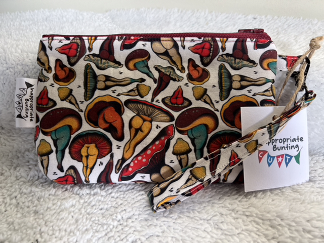 Sexy Mushroom Wristlet Pouch