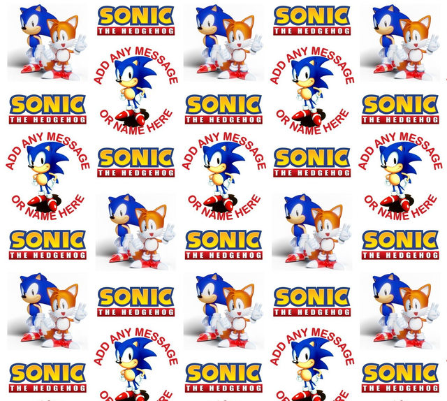 Sonic The Hedgehog Personalised Gift Wrap