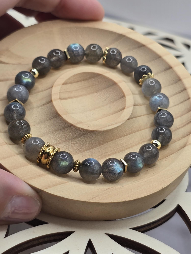 Bracelet Labradorite 0,8 cm