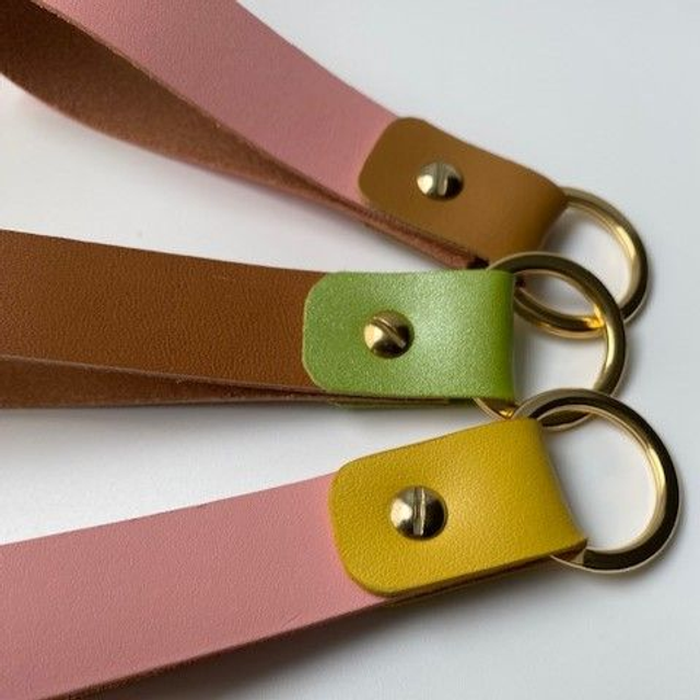 Porte-clés en cuir bicolore collection Pep&#039;s