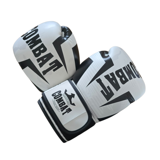 GANTS DE BOXE - 12oz - WHITE &amp; BLACK