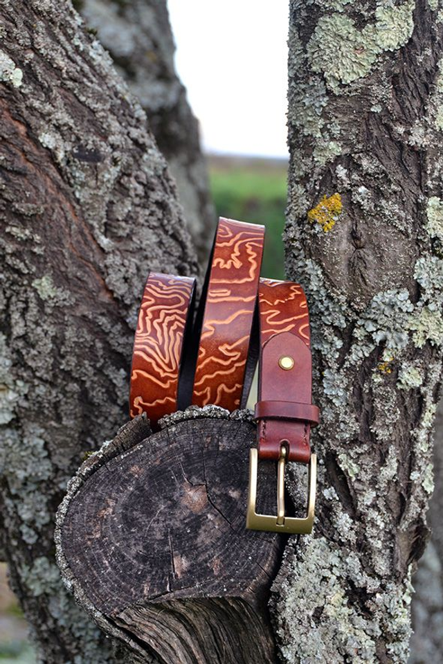 Ceinture "La topographe" foncée - Imparfaite