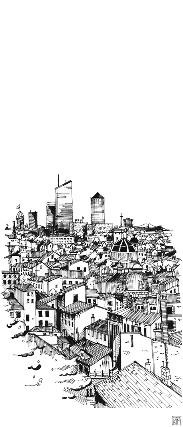 Croquis Lyonnais depuis la Place Rouville #2