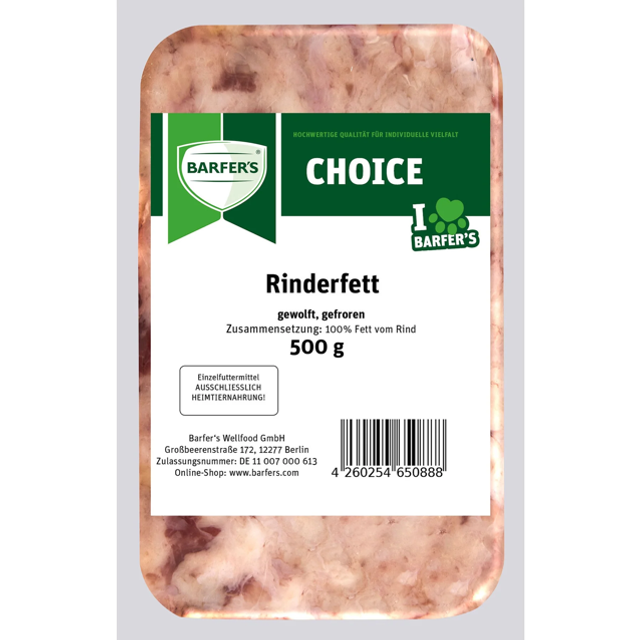 Rinderfett gewolft 500g