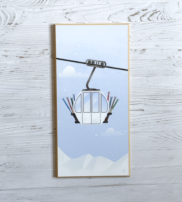 Tableau Télécabine blanche 🆕