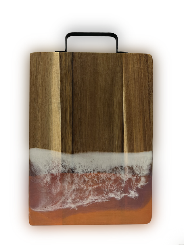 Serveerplank Acacia Hout Epoxy Oceaan Groot