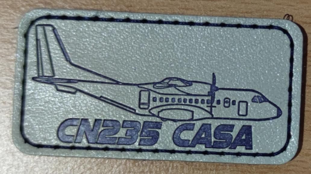 Patch Cuir gris Casa 3cm