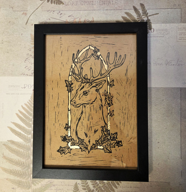 Forest Animal Lino Prints - A5 Size