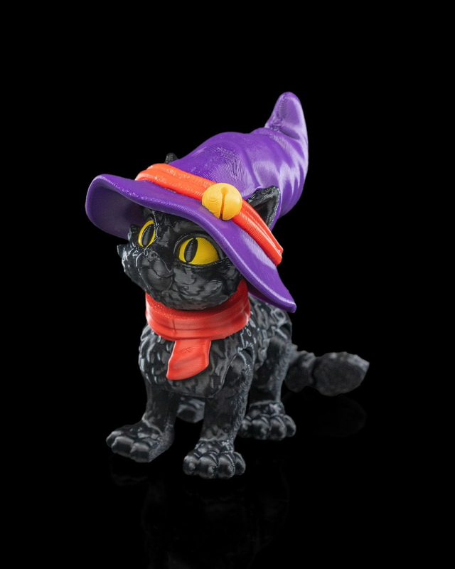 Chat d'Halloween articulé